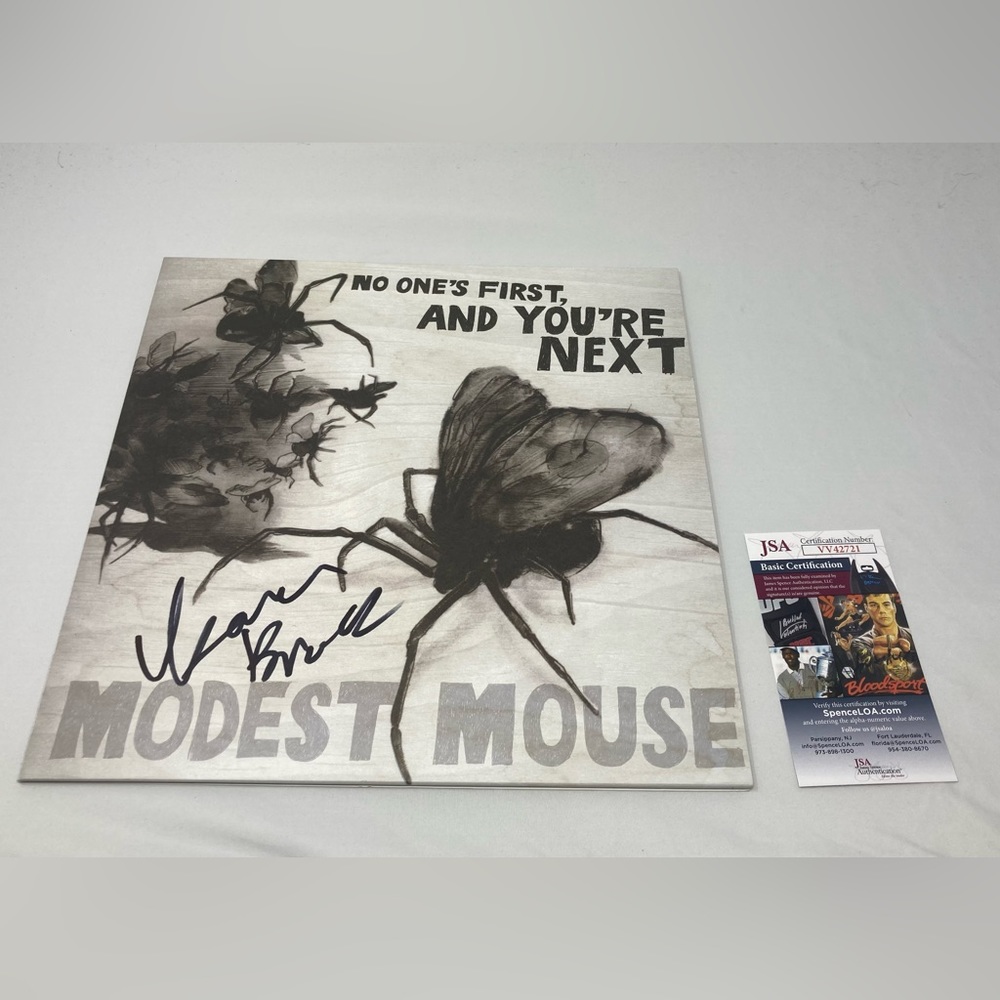 Isaac Brock signed Modest Mouse No One’s First Album JSA COA
